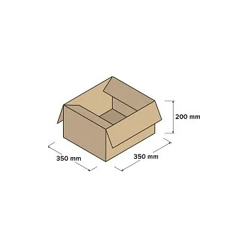 Úložný box Kartonové krabice 3VVL 350x350x200mm, 25 ks