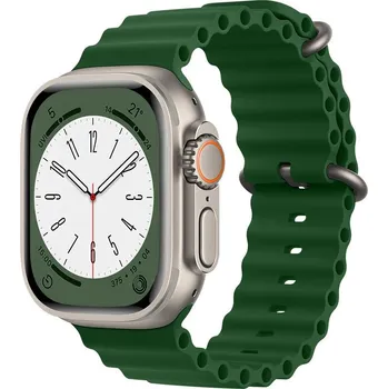 Řemínek na hodinky AW Oceánský tah na Apple Watch - Zelená Šířka uchycení řemínku: 44/45/46/49mm, Barva: Zelená IR-OCT20