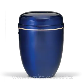 Smuteční dekorace Ocelová kobaltově modrá se zlatým pruhem