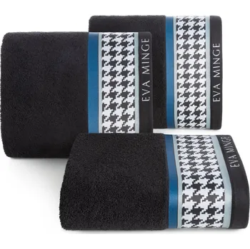 Ručník BAVLNĚNÝ RUČNÍK EVA MINGE8 70X140 CM ČERNÁ