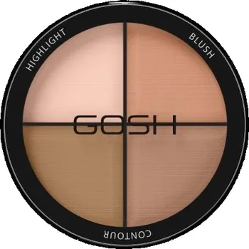 Tvářenka Gosh GOSH_Highlight Blush Contour 4v1 paletka na konturování 001 Light 15g