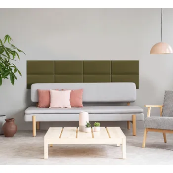 Obklad Čalouněný panel - Obdélník - 80x20cm Khaki