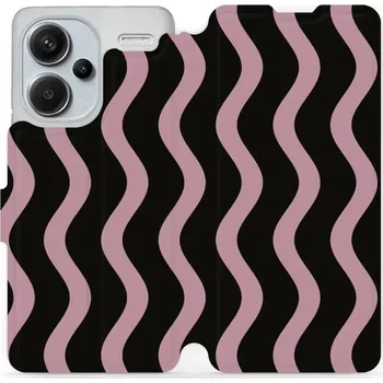 Pouzdro na mobilní telefon Flipové pouzdro Mobiwear - Xiaomi Redmi Note 13 Pro Plus 5G - VA54S Fialové vlnky (Knížkové flip pouzdro, obal, kryt na mobil Xiaomi Redmi Note 13 Pro Plus 5G - VA54S Fialové vlnky, materiál Umělá kůže + TPU - ochrana 360°, stojánek, silikonová vanička,)