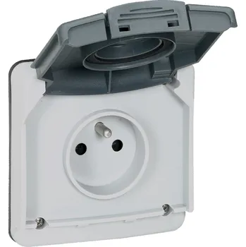Elektrická zásuvka LEGRAND Zásuvka PLEXO 90486 šedá IP66 090486