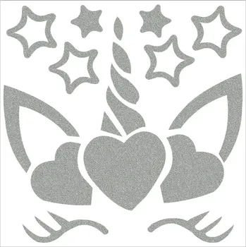 Galanterie Engross Reflexní nažehlovací obrázky, Jednorožec a hvězdy