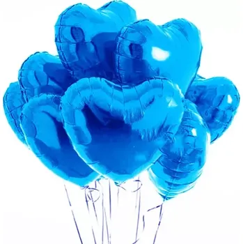 Balónek Sada balónků ve tvaru srdce 30 ks Modrá
