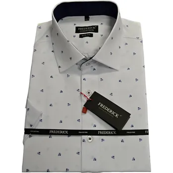 Pánská košile Pánská košile s krátkým rukávem - střih SLIM - vzor F587 - 42