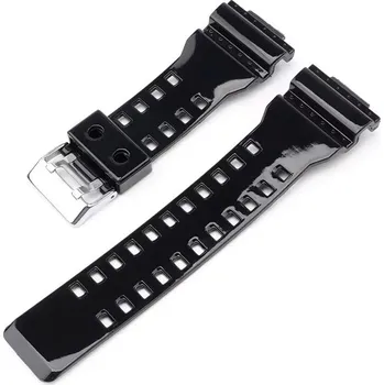 Řemínek na hodinky Plastový řemínek Ricardo 16mm (pro Casio G-Shock GA-100, GA-110, GD-120, GLS-100), černý V6