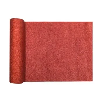 Svatební dekorace Šerpa 28 cm x 3 m červená s glitry