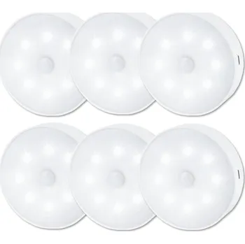 Noční světlo Sada 6ks LED noční světlo se senzorem pohybu a soumraku (UŠETŘÍTE! Výhodné balení nočních světel)