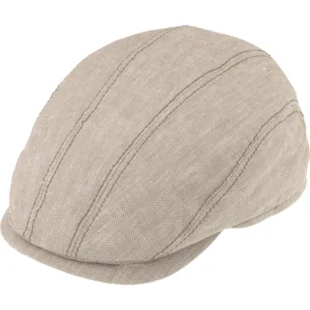 Čepice Fiebig - Headwear since 1903 Pánská letní béžová bekovka od Fiebig - bavlna a len Velikost: 58 cm