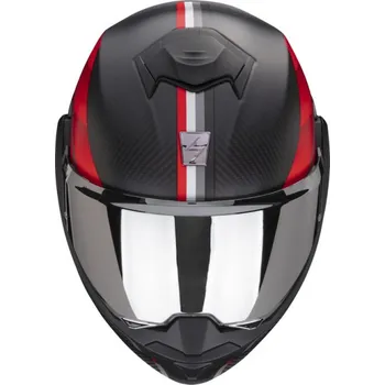 Helma na motorku Moto přilba SCORPION EXO-TECH EVO CARBON GENUS matná černo/červená XXL