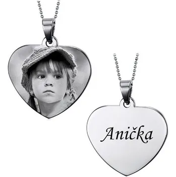 Přívěsek Cinanka Chromovaný přívěsek s řetízkem Srdce