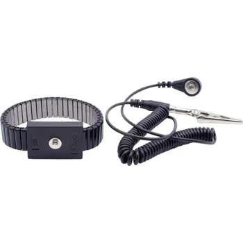 Náramek Quadrios ESD náramek černá tlačítko 4 mm