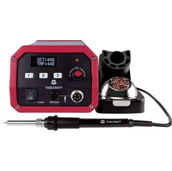 Páječka TOOLCRAFT ST-100D pájecí stanice, digitální, 100 W, 150 - 450 °C, vč. pájecí hrot, 1561696