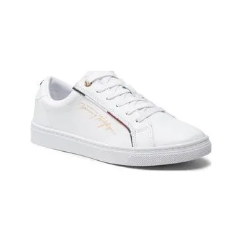 Dámské tenisky Tommy Hilfiger Sneakersy Signature Sneaker FW0FW06322 Bílá 39