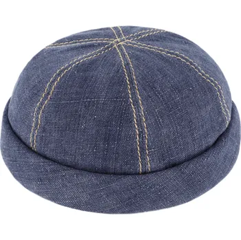 Čepice Fiebig - Headwear since 1903 Lněná čepice - Docker modrá - 8821108 Velikost: 59 cm (L)