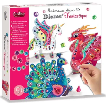 Dřevěná hračka 3D zvířátka Diamantová mozaika Fantazie 5+