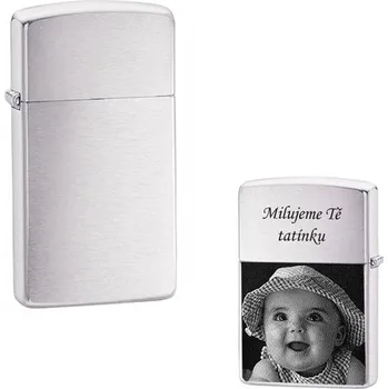 Zapalovač ZIPPO - Broušený chrom SLIM