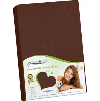 Prostěradlo veratex Prostěradlo jersey tmavě hnědá 90x200 cm