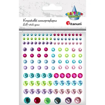 samolepka ST189, Samolepky, krystalky, mix barev a velikostí, rozměr archu 9x12cm