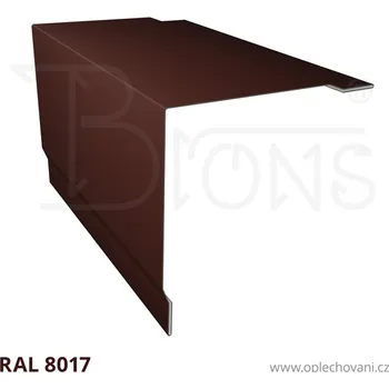 Střešní lemovaní Roh vnější prolomený rš 280 hnědá