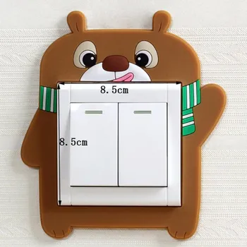 Samolepící dekorace Samolepka na vypínač svítí ve tmě Medvěd