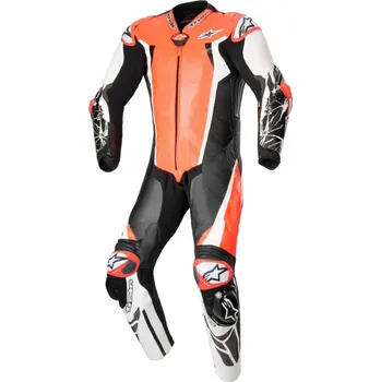 Moto kombinéza Jednodílná kombinéza RACING ABSOLUTE 2, TECH-AIR kompatibilní, ALPINESTARS (červená fluo/bílá/černá) 2026 58