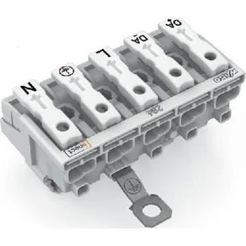 Elektrický konektor přístrojová svorka Tuhost (příčný řez): 0.5-2.5 mm² Pólů: 5 WAGO WAGO GmbH & Co. KG 250 ks bílá