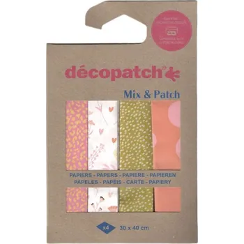 Umělecký papír décopatch Papíry na decoupage (4ks) kolekce č.36