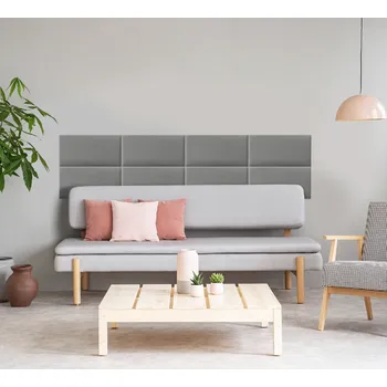 Obklad Čalouněný panel - Obdélník - 60x20cm Světle šedá