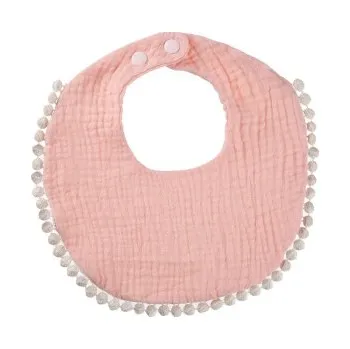 Bryndák Mušelínový bryndák s krajkou - lososová