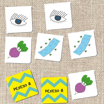 Pexeso Oskola Pexeso - výslovnost hlásky Ř