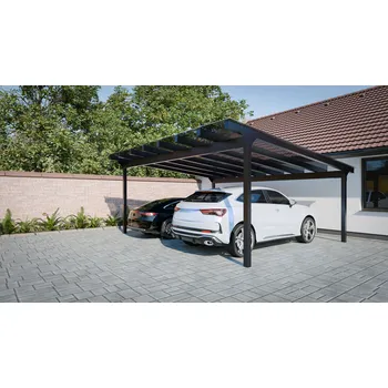 Pergola HLINÍKOVÉ GARÁŽOVÉ STÁNÍ CARLINE pro 2 AUTA (Zastřešení pro auto)