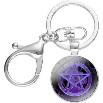 Přívěsek na klíče s pentagramem