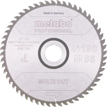 Pilový kotouč Pilový kotouč "multi cut - professional", 190x2,2/1,4x30, Z56 FZ/TZ 8° [628077000]