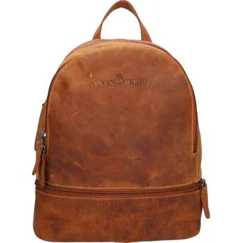 Městský batoh Dámský kožený batoh Greenwood Makke - světle hnědá
