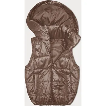 Dámská vesta Beige péřová vesta s kapucí - SWEST, odstíny béžové S (36) i392_23463-46