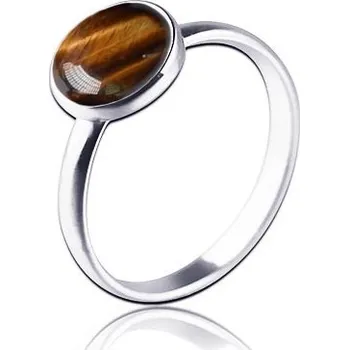 Prsten NUBIS® Stříbrný prsten Tygří oko - velikost 56 - NBP86-56