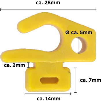 Univerzální sportovní branka Hák Cawila Gate net hook Type 3 10er Set 1000871261-gelb Velikost OS