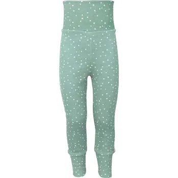 Crawler Organická bavlna žebro tepláčky vysoký pas Puntík mint Velikost: 80-86/92