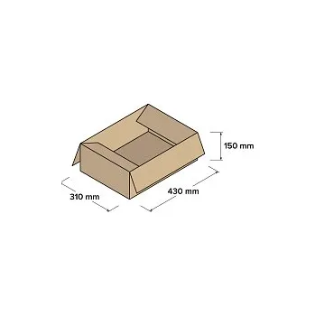 Úložný box Kartonové krabice 3VVL 430x310x150mm (A3), 25 ks