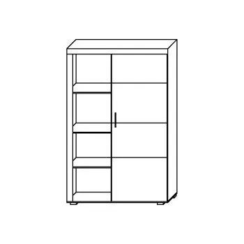 Knihovna Nábytek PEGAS s.r.o. Regál SAMBA R2. Švestka/Grafit