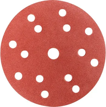 Brusný kotouč 50 brusných kotoučů se suchým zipem 150 mm, P180, dřevo + kov "multi-hole" [626679000]