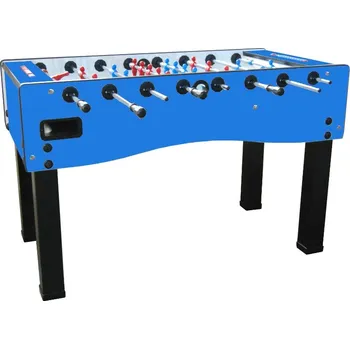 Stolní fotbal Stolní fotbal Sardi Hermes 5ft, modrý, průchozí tyče, nepřetáčivý brankář