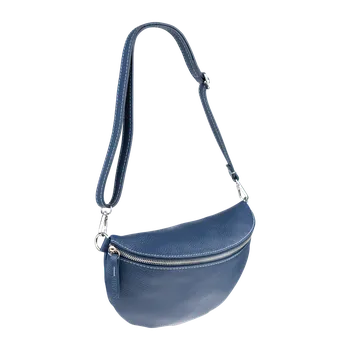 Kabelka NovaKabelka.cz Kožená italská crossbody kabelka Reni Grande Blu Scura