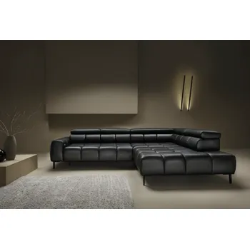 Sedací souprava Wersal Sedací souprava Plaza v kůži Lemans, Elektrické prodloužení sedáku Orientace: Pravá, Zvolte materiál čalounění: Kůže naturální Lemans 9