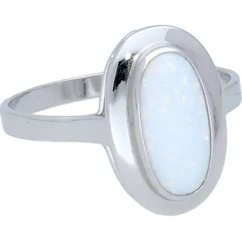 Prsten Goldstore Prsten z bílého zlata s opálem Velikost: 58, Váha: 2.33 g