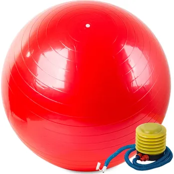 Gymnastický míč Verk Group Gymnastický míč 65 cm s pumpičkou, červený