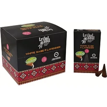 Čajovna Hari Darshan WHITE SAGE + LEVANDULE vonné kužílky tekoucí dým